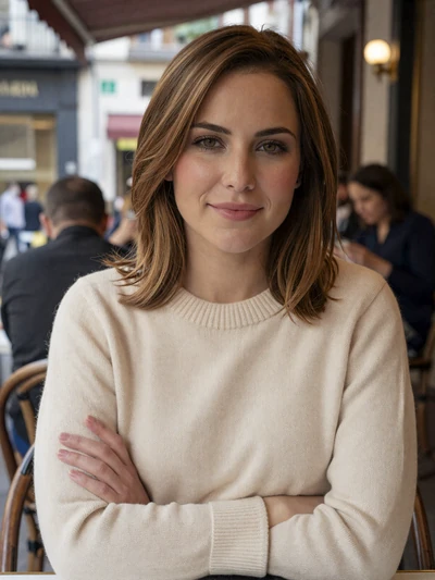 Luciana, 28, Argentinian single from Buenos Aires at a European-style cafe